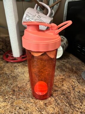 Coral Pink Protein Shaker Bottle